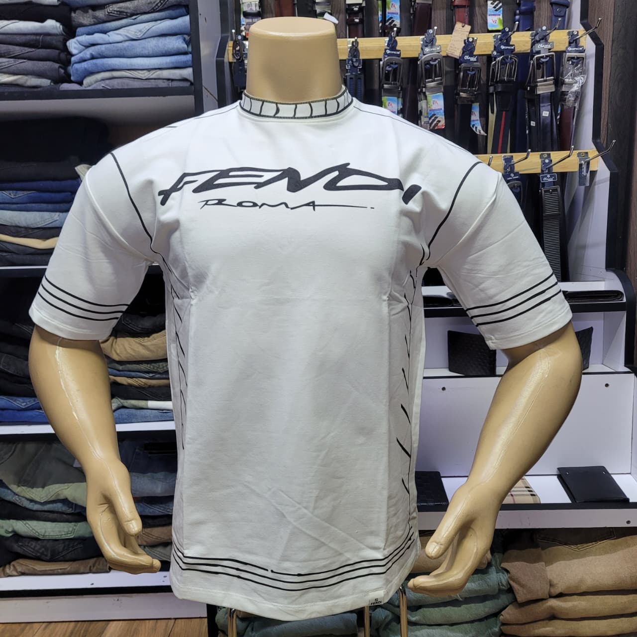 Men's Sketch-Style High-Fashion Graphic Tee