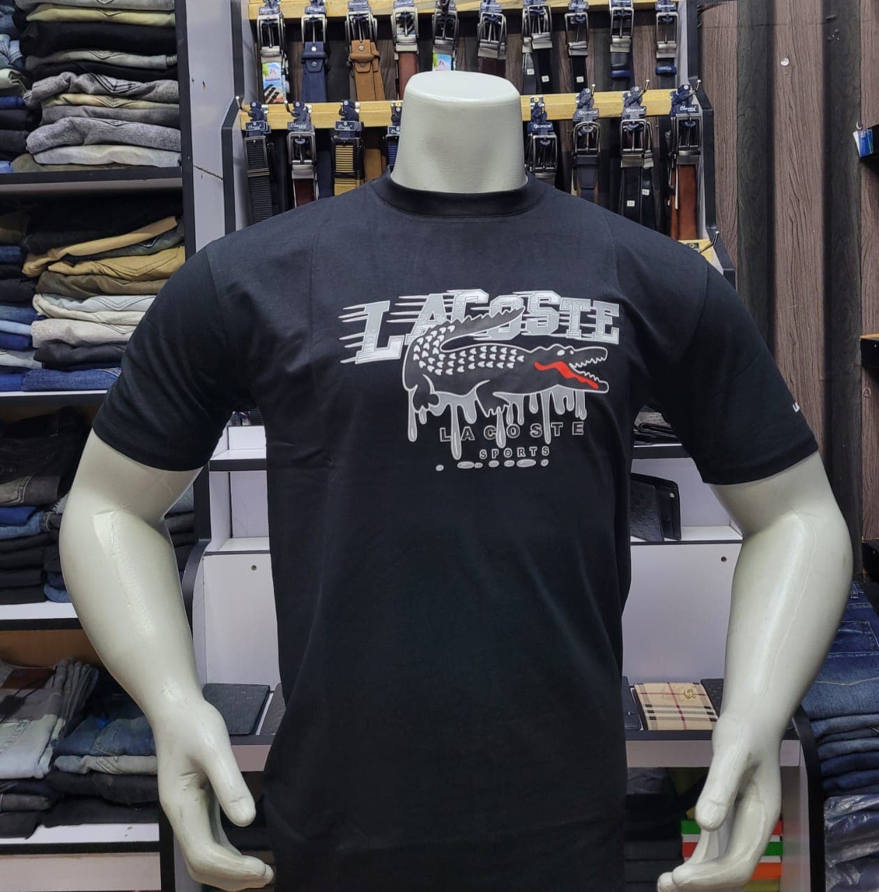 Men's "Sports Edition" Melting Crocodile Tee (Classic Black)